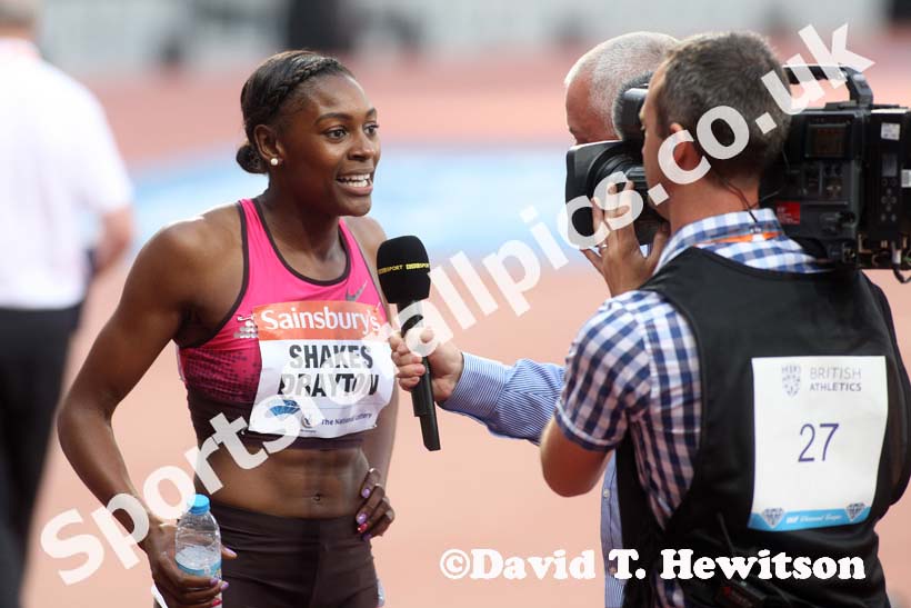 Perri Shakes-Drayton, 400 metres hurdles,  2013 IAAF Diamond League, Sainsbury's Anniversary Games, Queen Elizabeth Olympic Park, London.